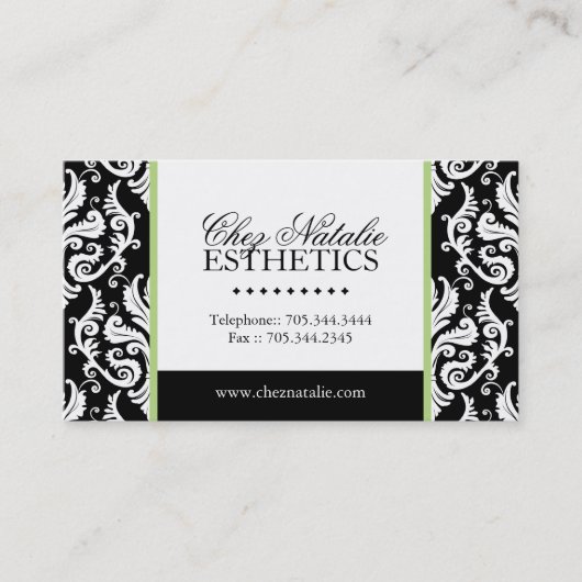 Carte de visite d'Esthetician (Devant)