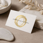 Carte de visite d'esthéticienne Logo Beauté Or