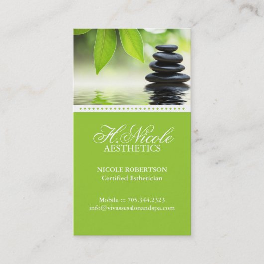 Carte de visite d'esthétique (Devant)