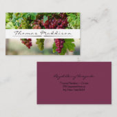 Carte de visite d'établissement vinicole de (Devant / Derrière)