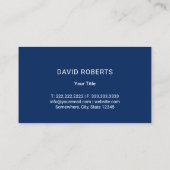 Carte De Visite Détail auto Automotive Lave-auto Marine Blue (Dos)