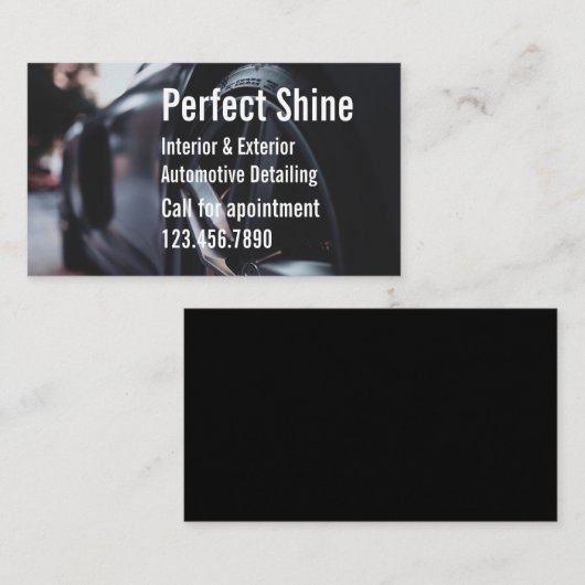 Carte De Visite Détail auto de luxe Nettoyage de voiture de répara (Devant / Derrière)