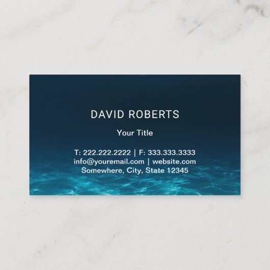 Carte De Visite Détail auto Lavage automobile bleu profond (Dos)