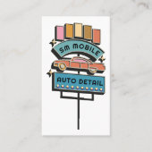 Carte De Visite Détail auto Lavage de voiture Valutation Retro Vin (Devant)