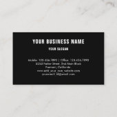 Carte De Visite Détail auto noir, Réparation automatique noir (Dos)