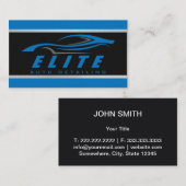 Carte De Visite Détail Auto Spa moderne noir voiture (Devant / Derrière)