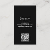 Carte De Visite Détail automatique Code QR de voiture automobile p (Dos)