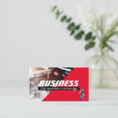 Carte De Visite Détail automatique Lavage automobile Nettoyage rou (Debout devant)