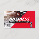 Carte De Visite Détail automatique Lavage automobile Nettoyage rou (Devant)