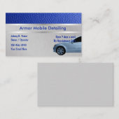 Carte De Visite Détail automatique Moderne Blue Plain Automotive (Devant / Derrière)