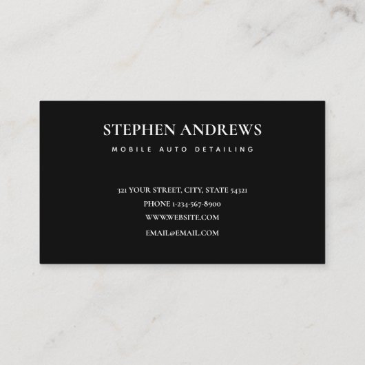 Carte De Visite Détail automatique Nettoyage automatique Réparatio (Dos)