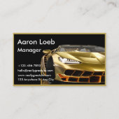 Carte De Visite Détail automatique Professional Black Golde Automo (Devant)