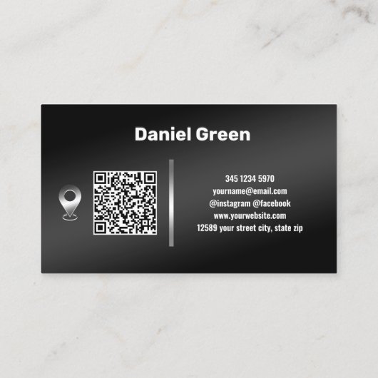 Carte De Visite Détail automatique QR Google Maps (Dos)