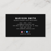 Carte De Visite Détail automatique, Réparation automatique Logo no (Dos)