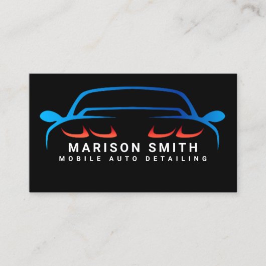 Carte De Visite Détail automatique, Réparation automatique Logo no (Devant)