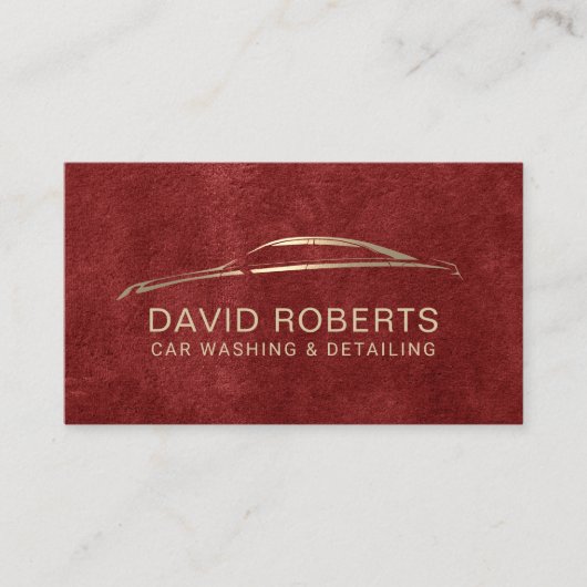 Carte De Visite Détail automatique Réparation automobile rouge et  (Devant)