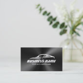 Carte De Visite Détail automatique Réparation de voiture Métal noi (Debout devant)