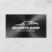 Carte De Visite Détail automatique Réparation de voiture Métal noi (Devant)