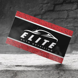 Carte De Visite Détail automatique Spa automatique noir et rouge L