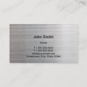 Carte De Visite Détail automatique Texture métallique moderne Auto (Dos)