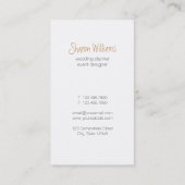 Carte De Visite Détail de la fleur romantique (Dos)