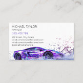 Carte De Visite Détail de la voiture professionnelle moderne netto (Dos)