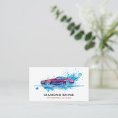 Carte De Visite Détail de l'auto de lavage automobile professionne (Debout devant)