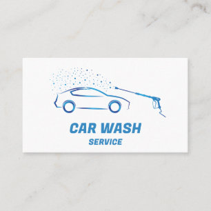 Carte De Visite Détail de l'auto de lavage de pression du service