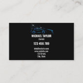 Carte De Visite Détail de l'auto de lavage de pression du service  (Dos)