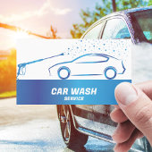 Carte De Visite Détail de l'auto de lavage de pression du service 