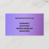 Carte De Visite Détail de voiture violet (Dos)