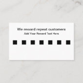 Carte De Visite Détail du lavage de voiture Récompenses client Car (Dos)