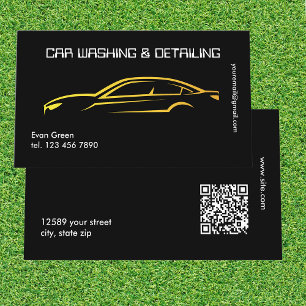 Carte De Visite Détail personnalisé de la voiture QR luxueuse