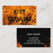 Carte de visite détaillant automatique du feu (Devant / Derrière)