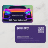 Carte De Visite Détaillant automatique QR (Devant / Derrière)