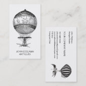 Carte De Visite Détaillant d'antiquités de ballon chaud Steampunk (Devant / Derrière)