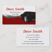 Carte De Visite Détaillant et service de voiture (Devant / Derrière)