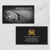 Carte De Visite Détailleur auto pour voitures de sport noir  (Devant / Derrière)