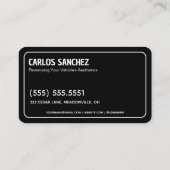 Carte De Visite Détailleur de voiture (Dos)