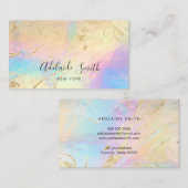 Carte De Visite détails de feuille simulée effet holographique FAU (Devant / Derrière)