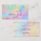 Carte De Visite détails de la parties scintillant simulée effet ho (Devant / Derrière)