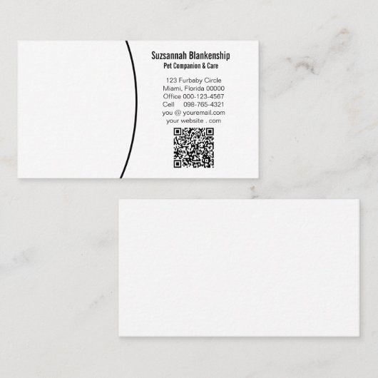 Carte De Visite Détails de l'entreprise avec code QR et photo pers (Devant / Derrière)