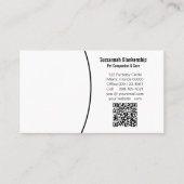 Carte De Visite Détails de l'entreprise avec code QR et photo pers (Devant)