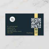 Carte De Visite Détails d'or Esthétique Qr Code médias sociaux (Dos)
