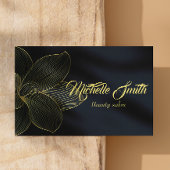 Carte De Visite Détails d'or Esthétique Qr Code médias sociaux