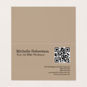 Carte De Visite Détails personnalisables de l'analyse de code QR (Extérieur déplié)