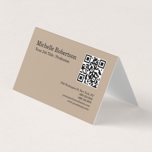 Carte De Visite Détails personnalisables de l'analyse de code QR (Devant)