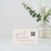 Carte De Visite Détails QR Code soft cottons spring website (Debout devant)