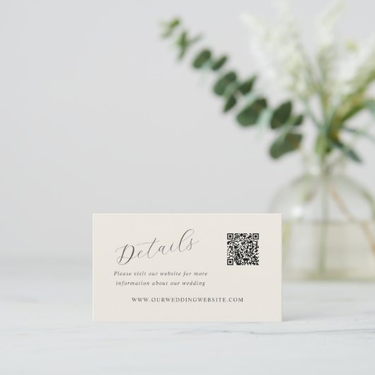Carte De Visite Détails QR Code soft cottons spring website (Debout devant)
