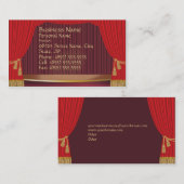 Carte de visite d'étape de théâtre (Devant / Derrière)